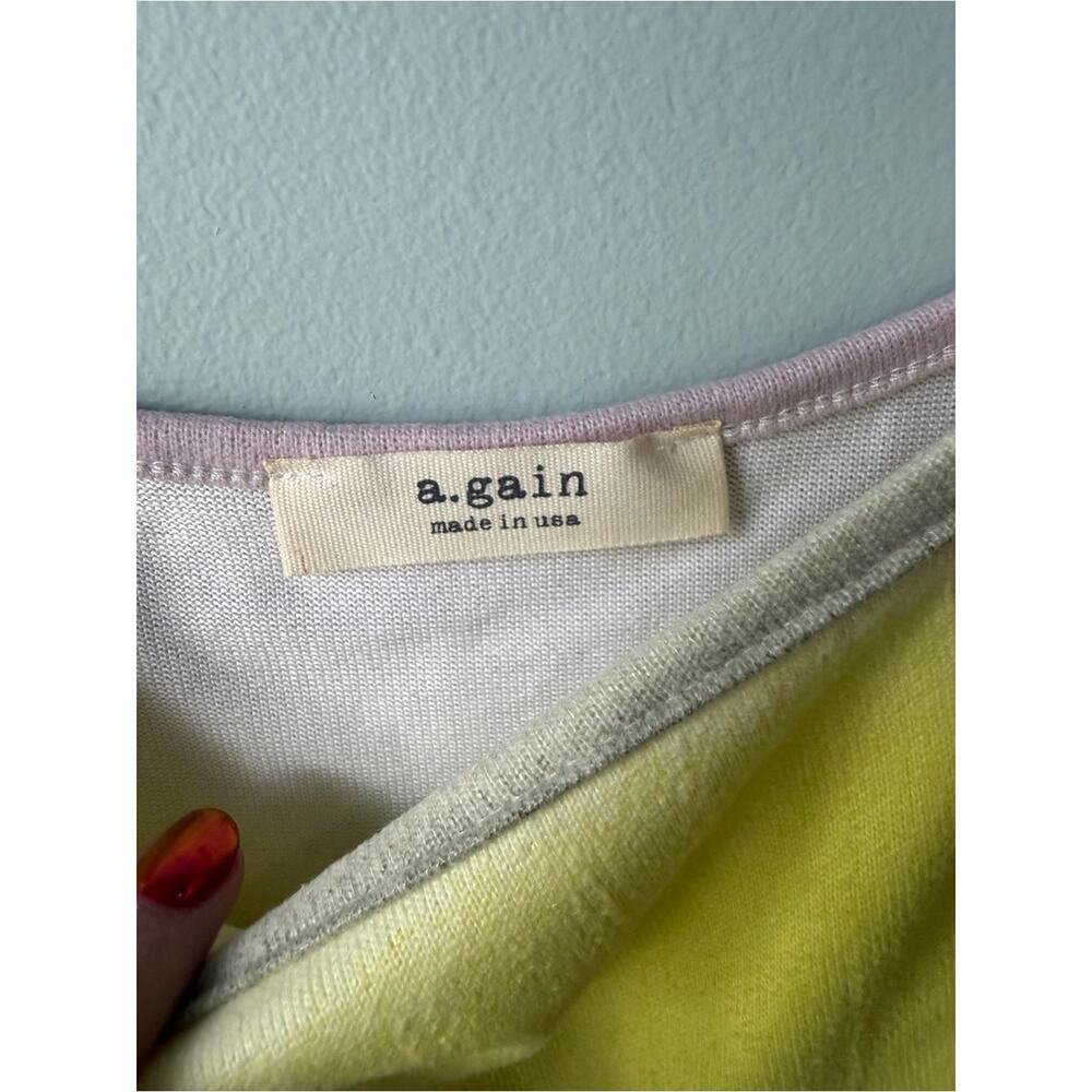 A.gain Ombre Ruched Drawstring Crop Top Size L - Picture 4 of 7